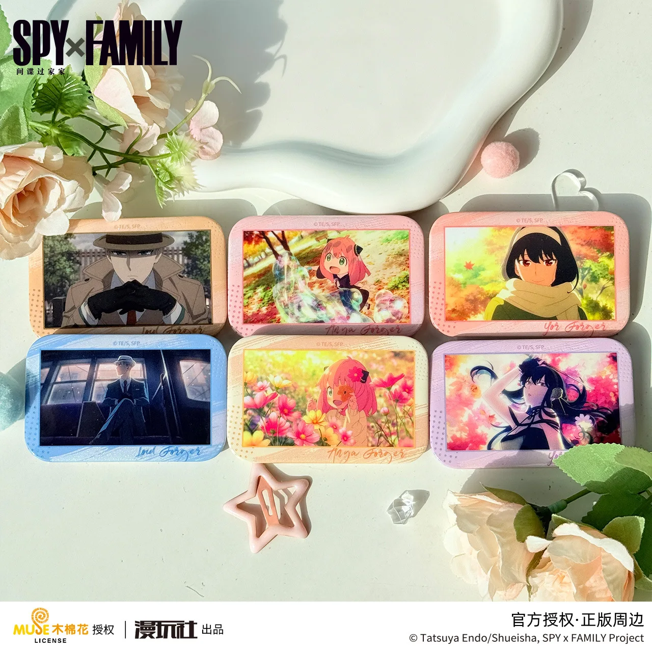 SPY×FAMILY Unisex Anya Yor Forger Twilight China Official Authorization Character Scene Series Rectangle Badge