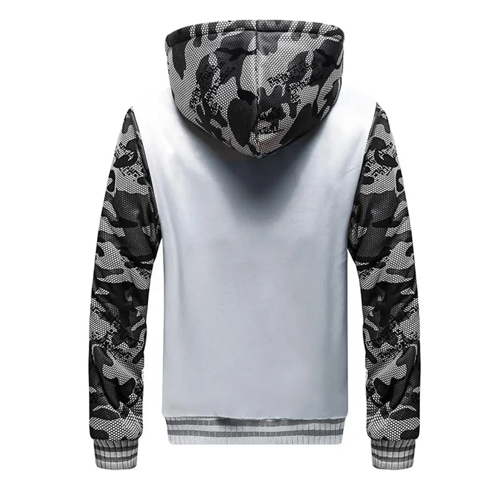 Männer Winter Jacke Camouflage Verdicken Jacken Mit Kapuze Fleece Langarm Unten Jacke Mann Casual Streetwear männer Kleidung – Detail 9