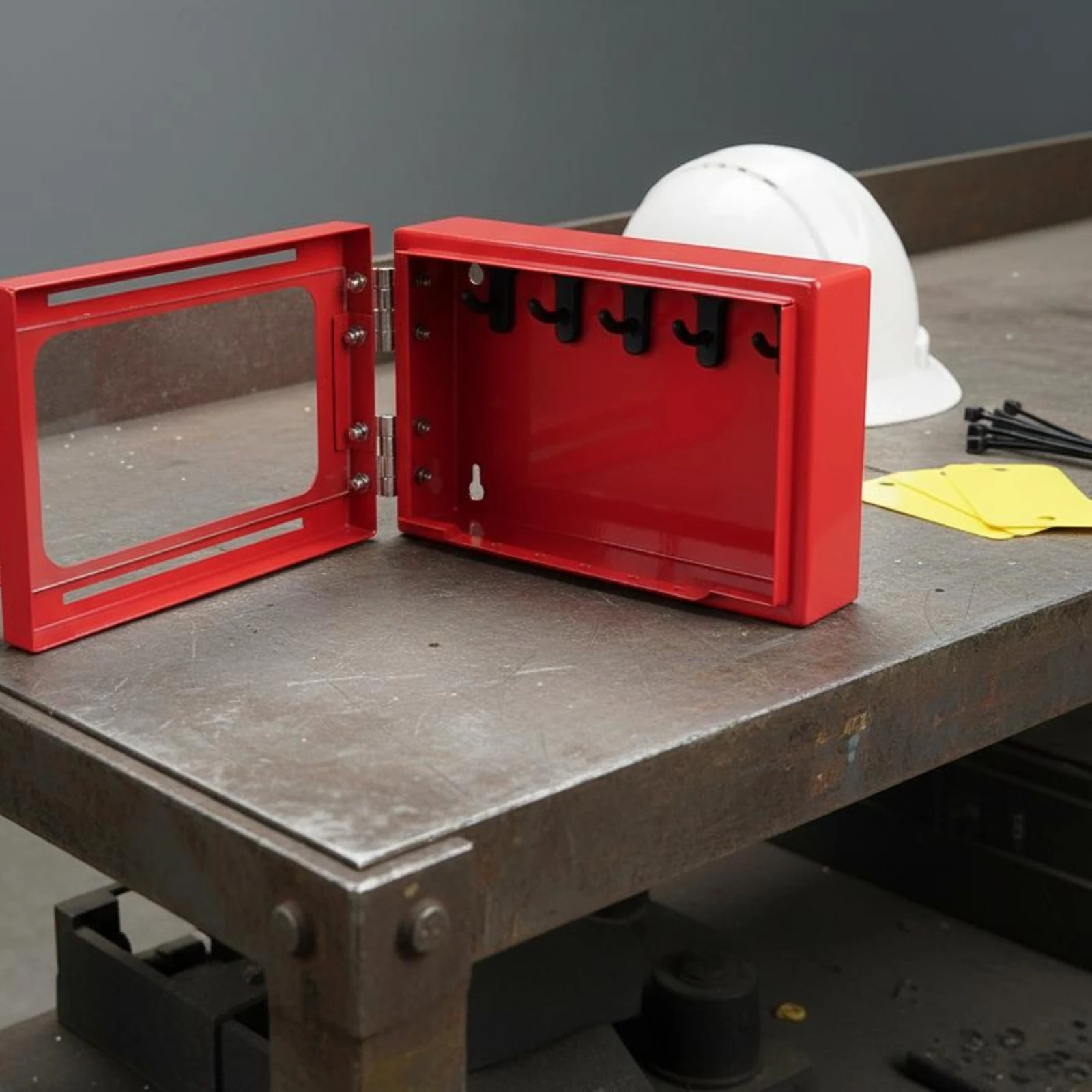 Transparent Lockout Box Visible Design 12 Hole Lock Box Lockout Tagout Station Portable Industrial Safety Equipment for Workshop
