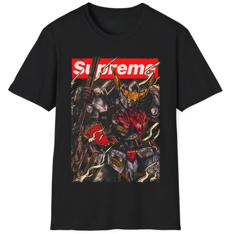 

Anime Mobile Suit Gundam Barbatos Lupus Graphic T-Shirt 100%Cotton Oversized Y2k unisex Shirt Men Short Sleeve O-Neck Fashion