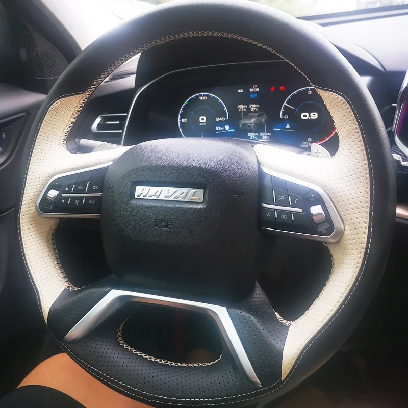

Чехол на руль для Haval H6 F7 F7X F5 H4 H2S H1 H7 H9 H3 H5 M6 DARGO JOLION Stitch Кожаный спортивный чехол ручной работы сшитый внутренний чехол