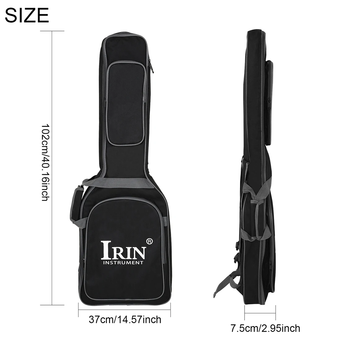 IRIN حقيبة الغيتار الكهربائي 10 مللي متر سميكة 33 أكسفورد القماش اللؤلؤ القطن الغيتار الكهربائي حقيبة الظهر مقبض حقيبة الغيتار الملحقات #2