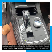 Replacement Left Drive Car Real Carbon Fiber Center Console Frame Trim Replacement BMW X3 X4 X3M X4M G01 G02 F97 F98 2021-2023
