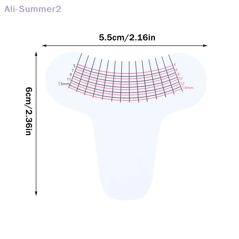 {Summer2} Regla de medición de longitud de pestañas, regla de plástico suave portátil, accesorio de crecimiento de extensión de pestañas, herramienta de maquillaje, 10 Uds.