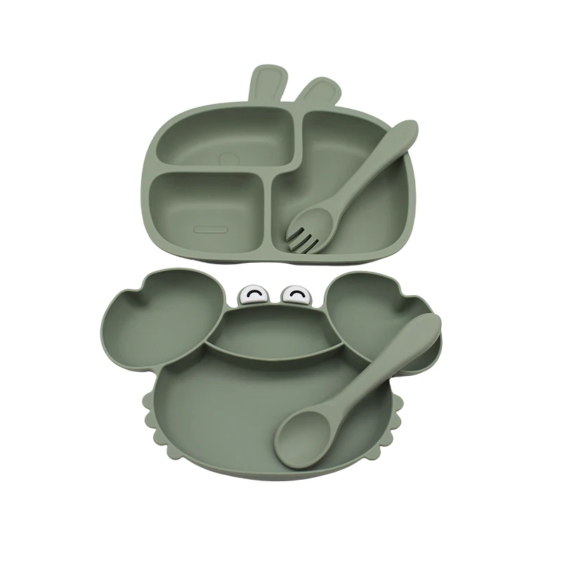 Scomparto per granchio per bambini scomparto per TrayRabbit TraySuction Cup mangiare Training bowlset di stoviglie supplementare per bambini