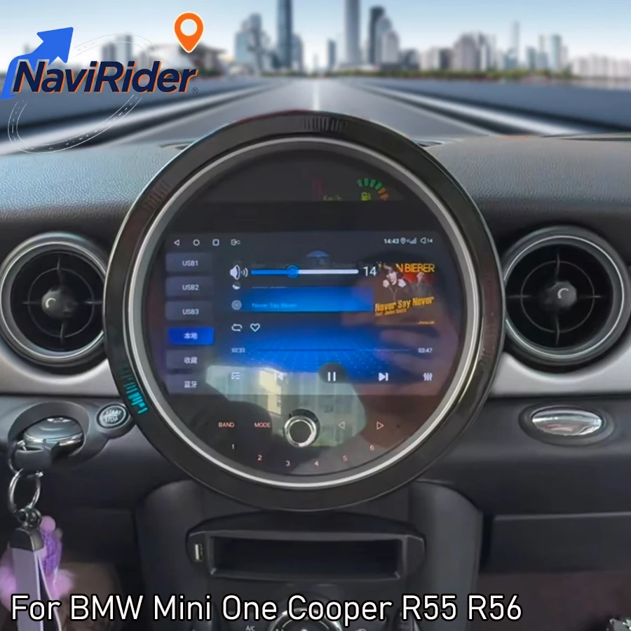 9inch Android Navigation For BMW Mini One Cooper R55 R56 Peaceman Clubman Car LCD Dashboard Cluster Carplay Stereo GPS Head Unit