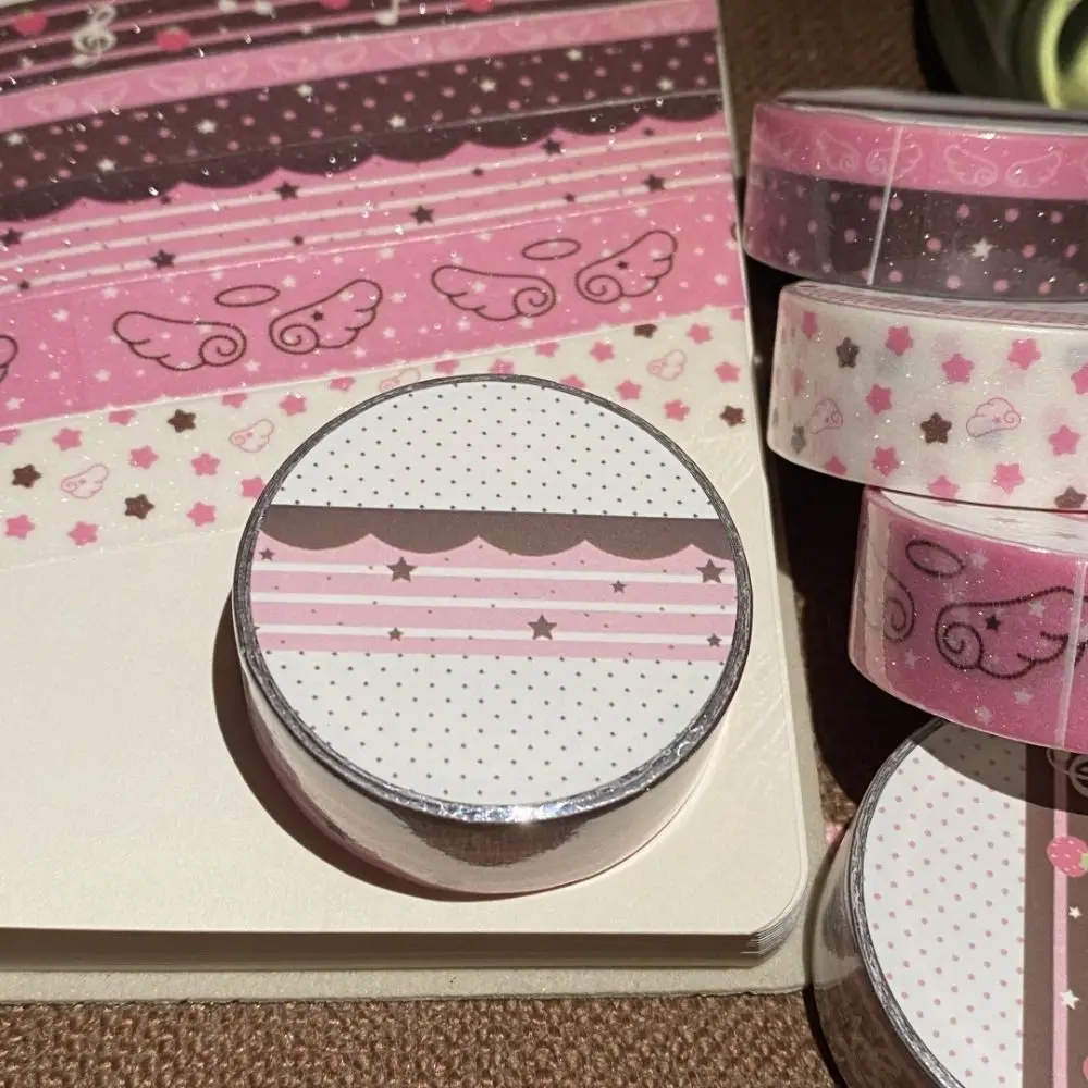 Ins الفراولة الشريط الزخرفية نجوم Kawaii DIY الشريط أجنحة الملاك القرطاسية المدرسية