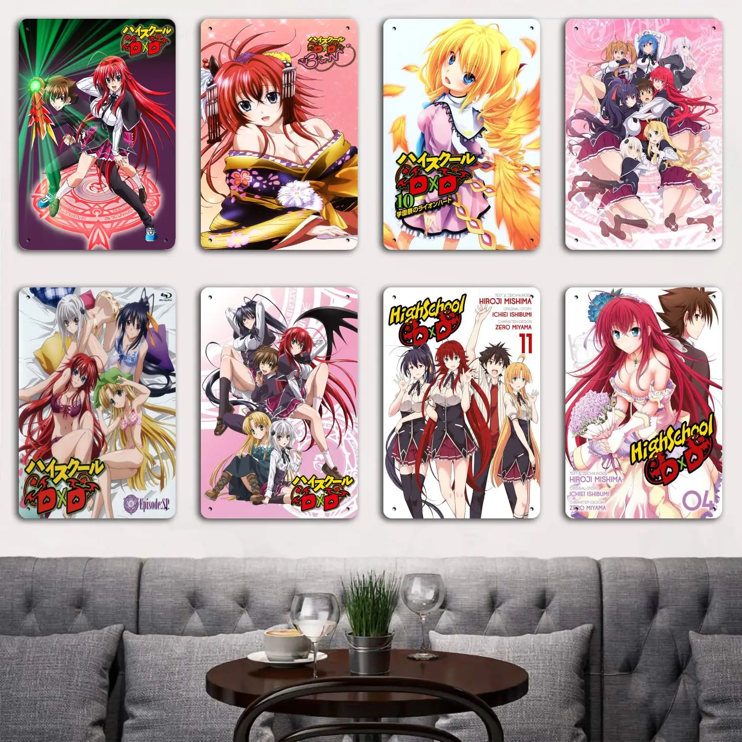 Anime Highschool DxD Tin Metal Plaques and Signs Wall Decor, Captain Poster, Vintage Decor, Bar, Pub, Club, Wall Decoration