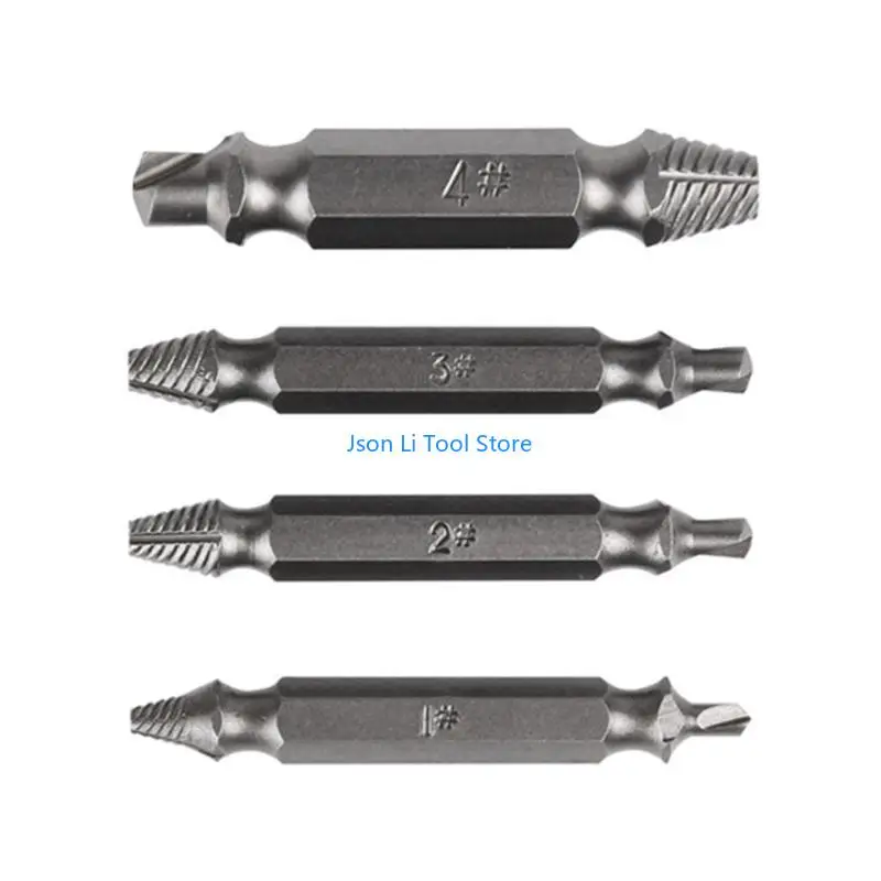 Y08D HSS Bolt Extractor Screw Remover Set Used with Electric Hand Drill Wrench for House Construction Work Wear Resistance