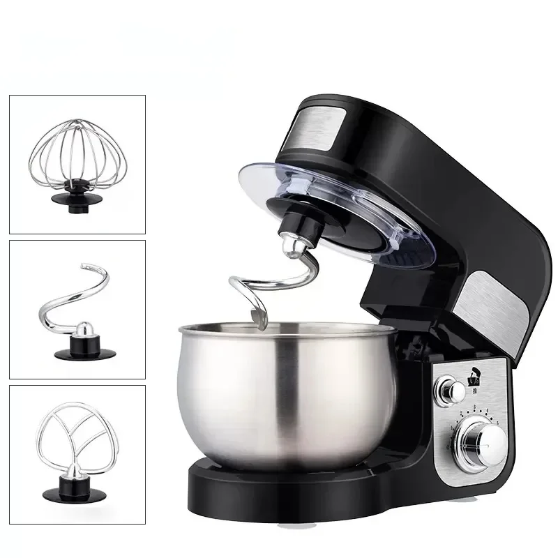 3L Bowl Stand Mixer Electric Chef Machine Flour Mixing Blender Food Processor Kneading Cake Bread Dough Whisk Eggs Beater EU