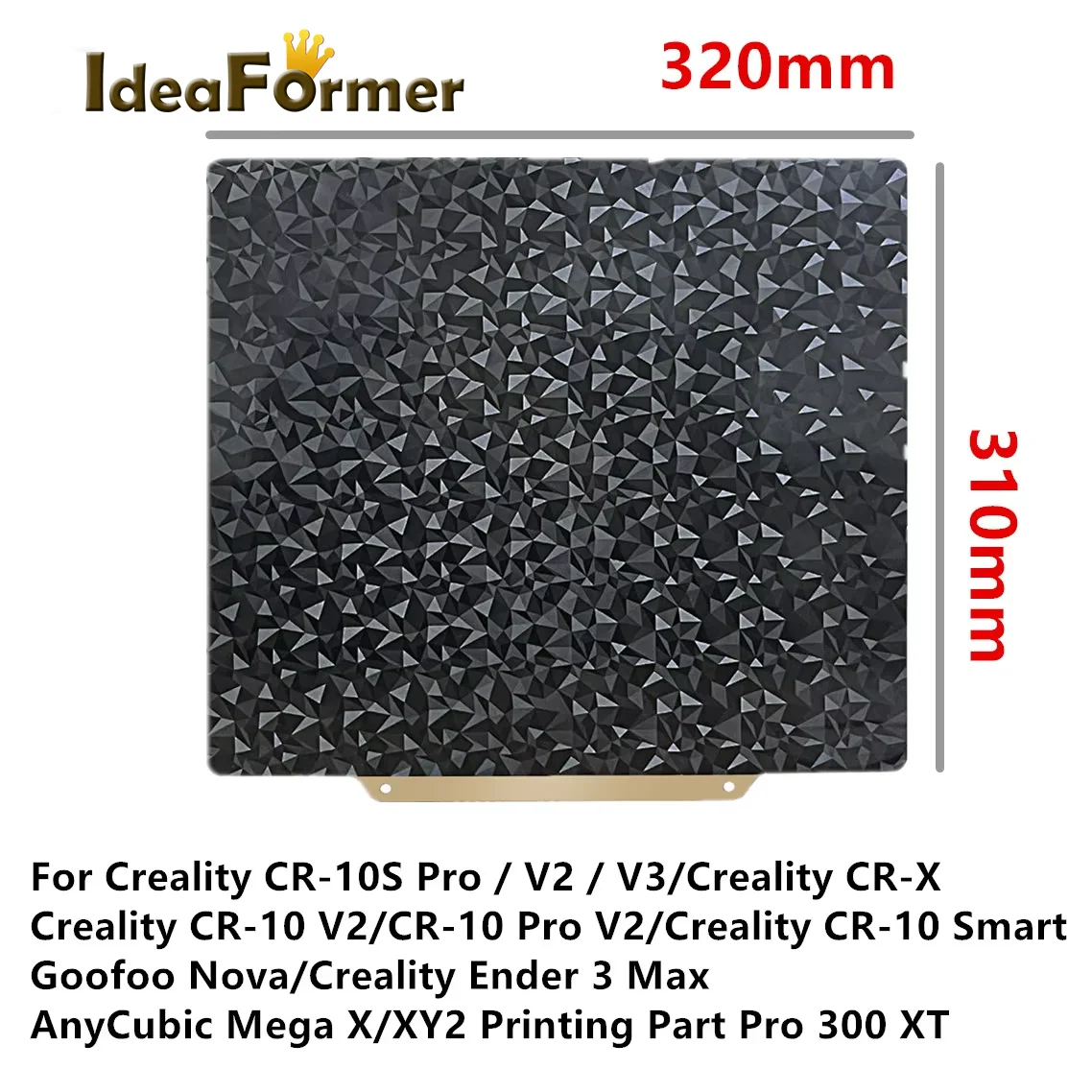 

310 320 мм сборная пластина для Creality Ender 3 Max Магнитный лист PEI PEO Build Plate Двусторонняя пластина кровати для CR-10 V2 V3 Mega X