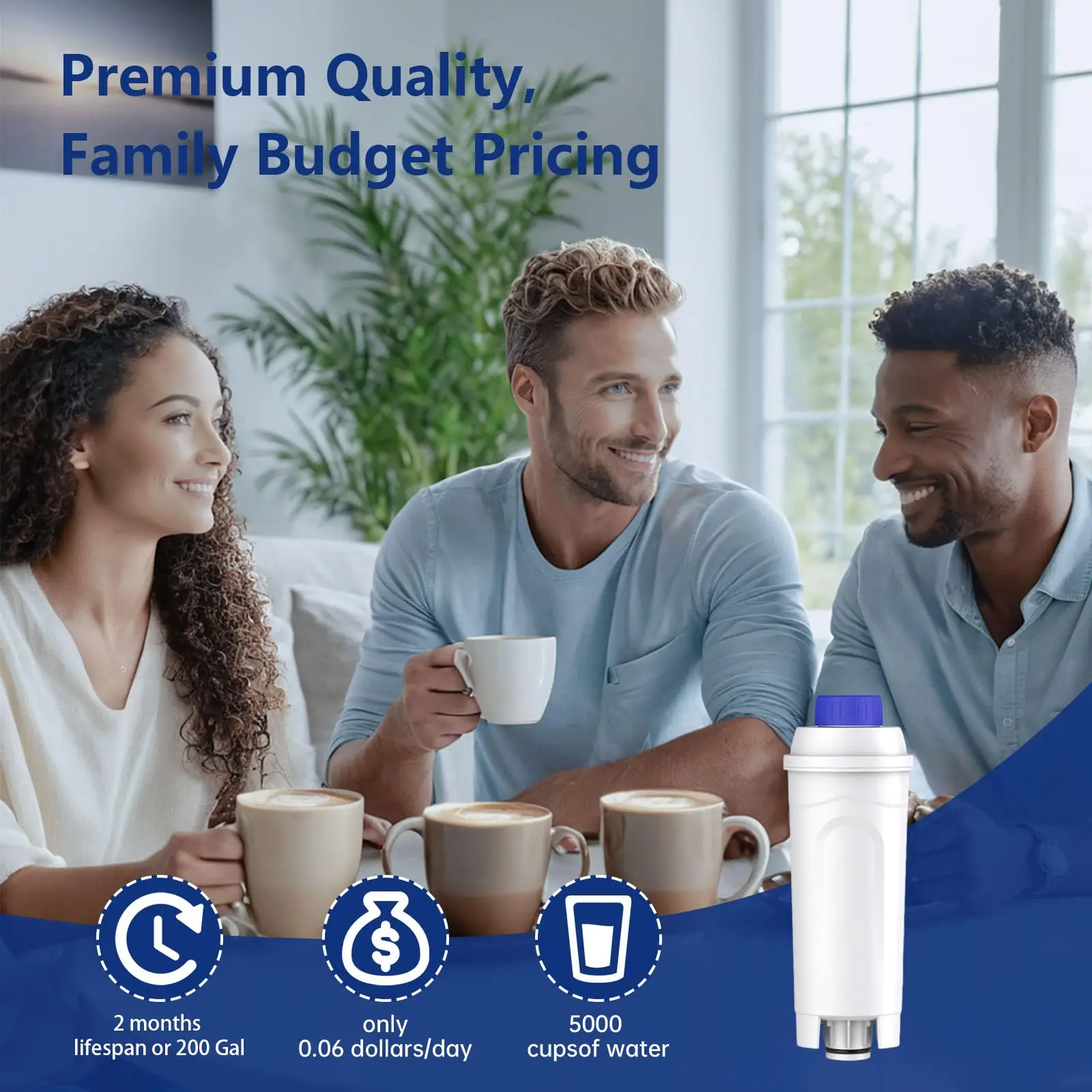 10-1 szt. Filtr do kawy do maszyny Delonghi filtry wody do ekspresu do kawy DLSC002 pasujące do Delonghi 5513292811 ,CFL-950,SER3017