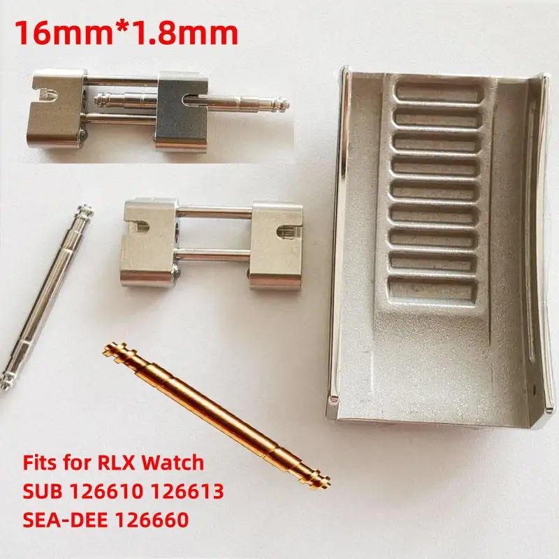 

1.8mm*16mm Stainless Steel Thick Watch Buckle Spring Bar Replacement for RLX SUB 126610 126613 DEE 126660 Inner Width 16mm Clasp
