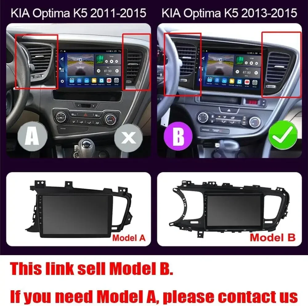 4 + 64G سيارة GPS راديو ستيريو Carplay كاميرا أندرويد 13 متوافق مع كيا أوبتيما K5 2011-2015