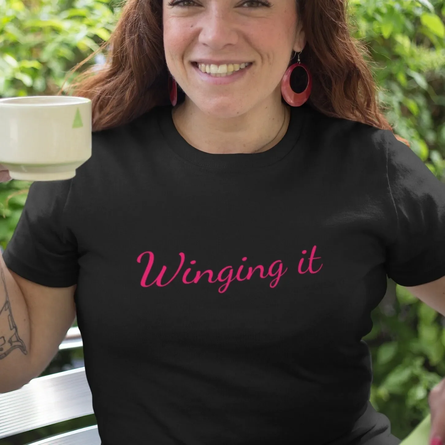 Winging it T-Shirt aus 100 % Baumwolle, noch am selben Tag und kostenloser Versand