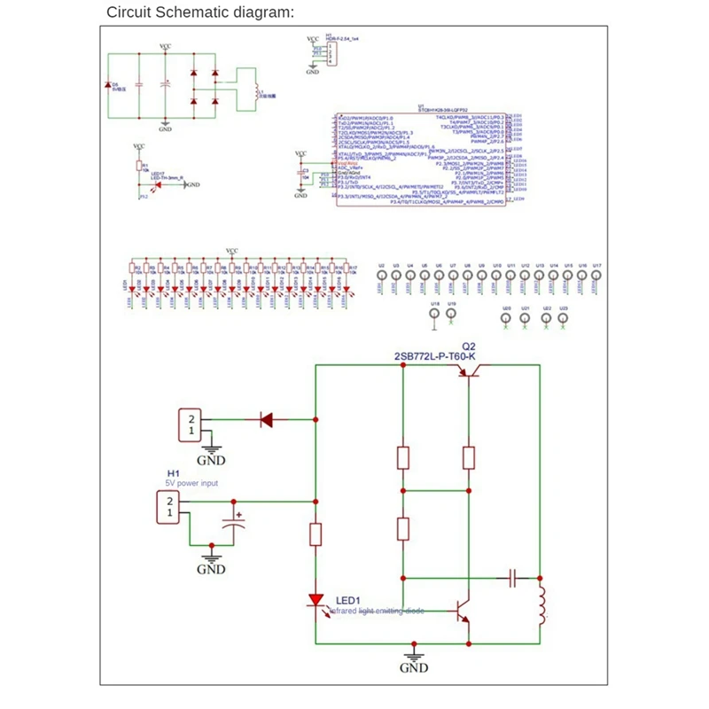 Single Side Cross Rotating LED Display DIY Electronic Kit Rotating Welding Spare Parts