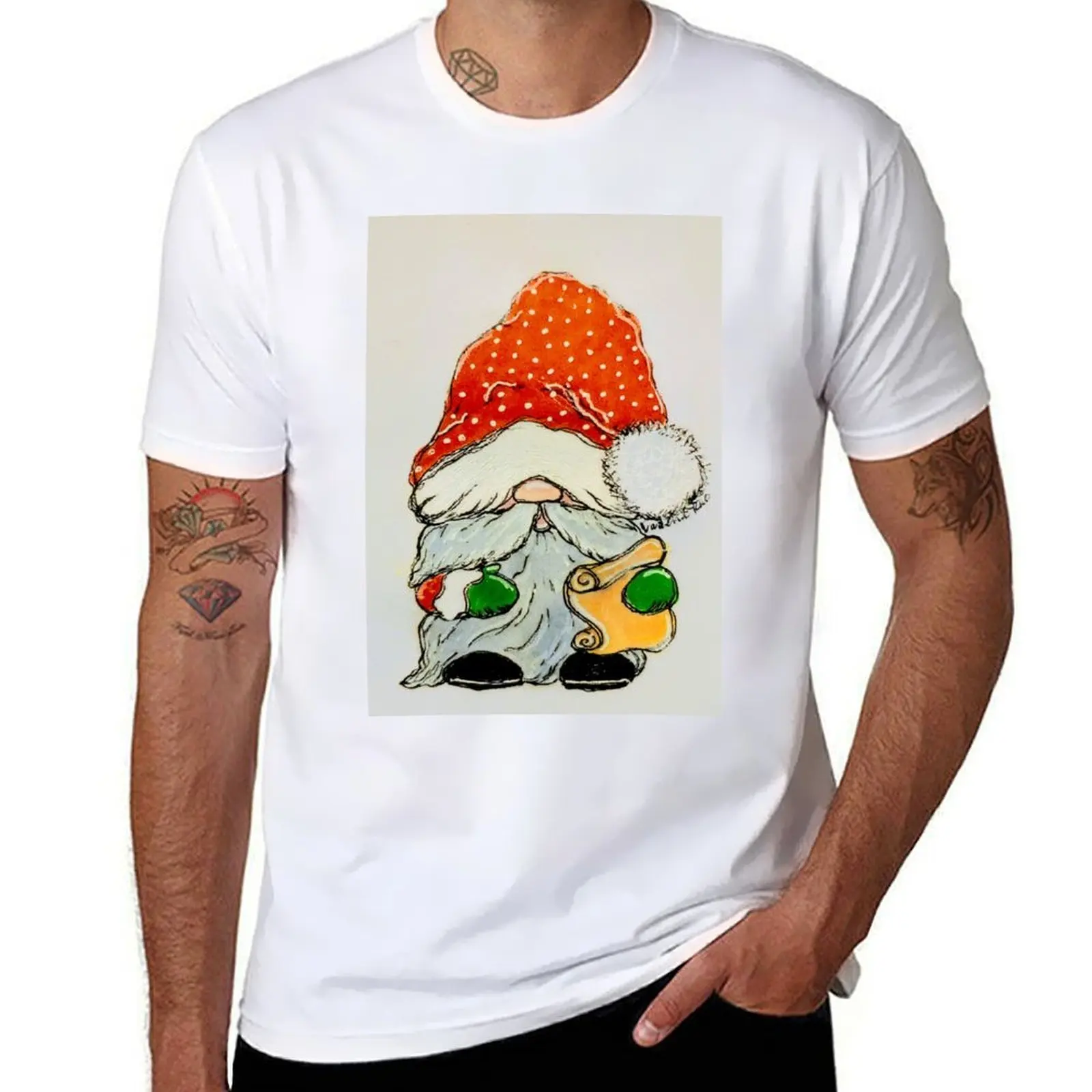 

Santa Gnome T-Shirt essential t shirt t shirts for man cotton soft T-Shirt