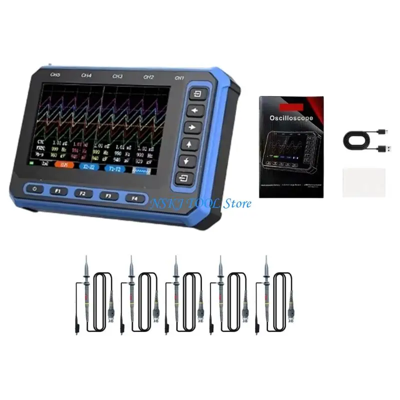 L8RC 5 Channels Digital Oscilloscope USB + WiFi Oscilloscope 3Msps Sampling Rate