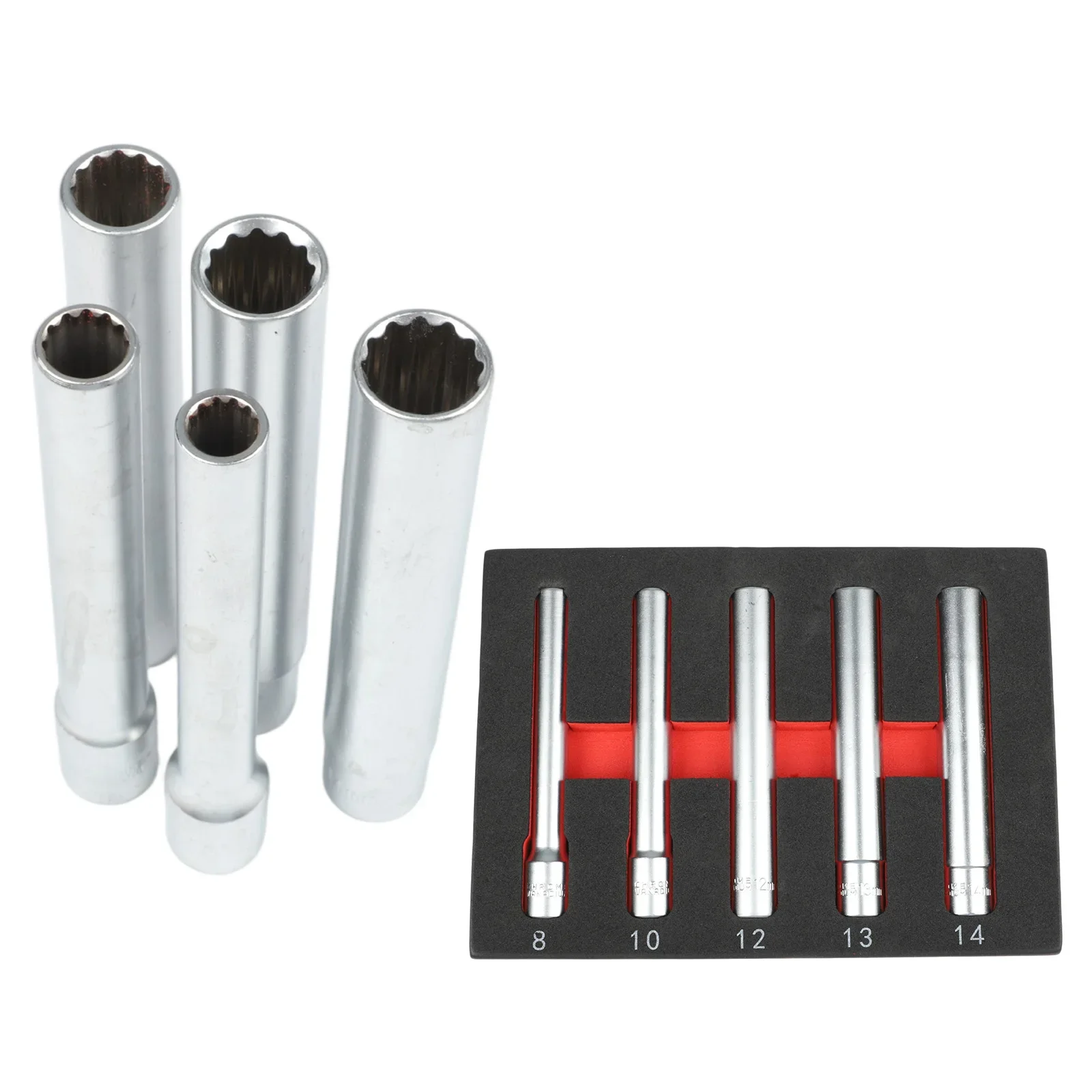 12 Point Socket Hex Socket Head Pneumatic Air Tool Compatible Uniform Square Hole 5pcs Set 3 8 Inch Drive Adapter Hand Tool Set