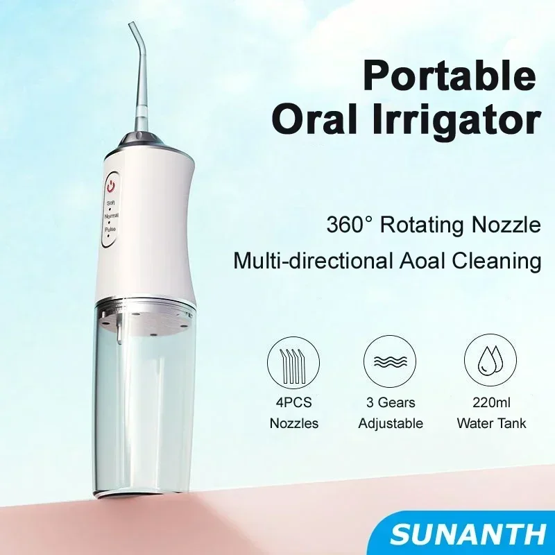 2026 Tragbarer Kabelloser Wasserflosser mit 3 Modi, USB-Aufladbar, Munddusche, IPX7 Wasserdicht, Zahnreiniger für Erwachsene, Geschenk – Detail 1