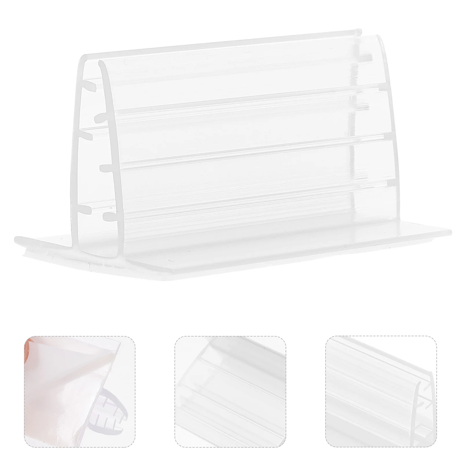 

20Pcs Adhesive Panel Holders Mini Sign Holders for Cards Photos Tickets Menus Table Number Supports Guard Sign Holder