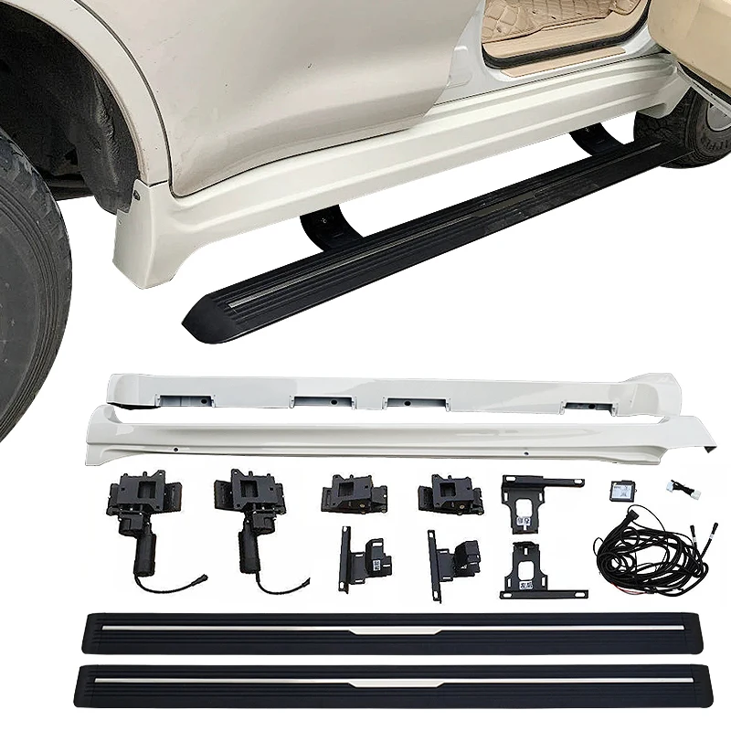 Electric Running Boards Retractable Aluminum Alloy For Land Cruiser LC200 2010-2023 SUV Side Steps with Carry Bag
