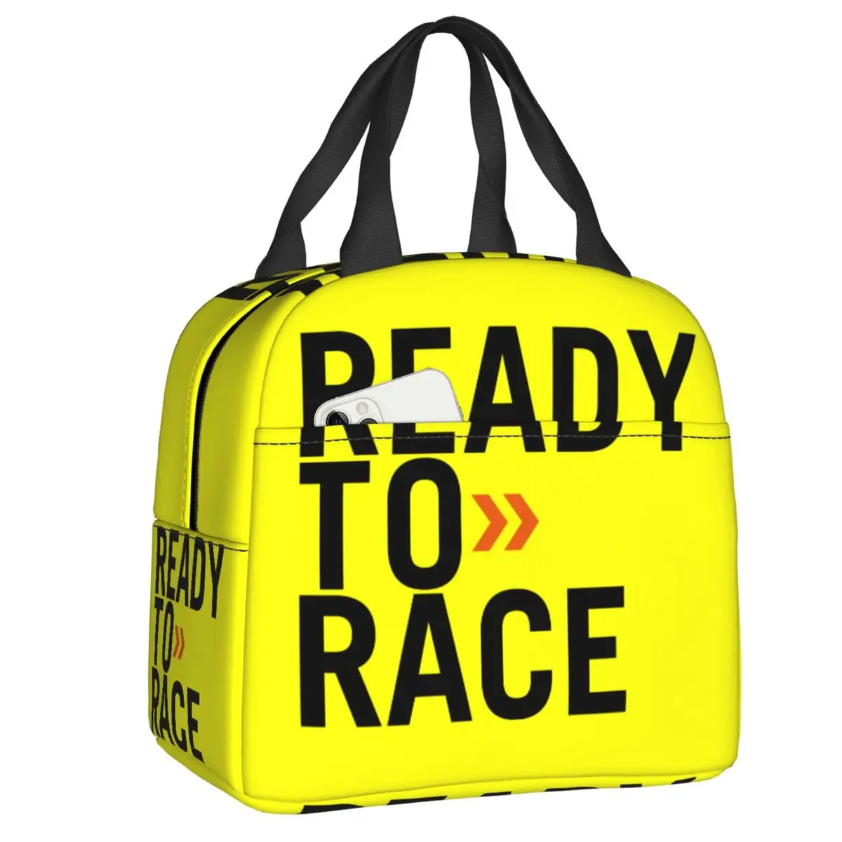 Custom Ready To Race Thermal Insulated Lunch Bags Racing Sport Motorcycle Rider Portable Lunch Tote for Travel Storage Food Box