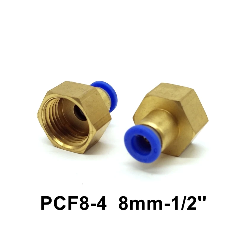 5pcs/lot 8mm Tube 1/2'' Internal Thread Pneumatic Fitting Quick Joint Connector PCF8-4