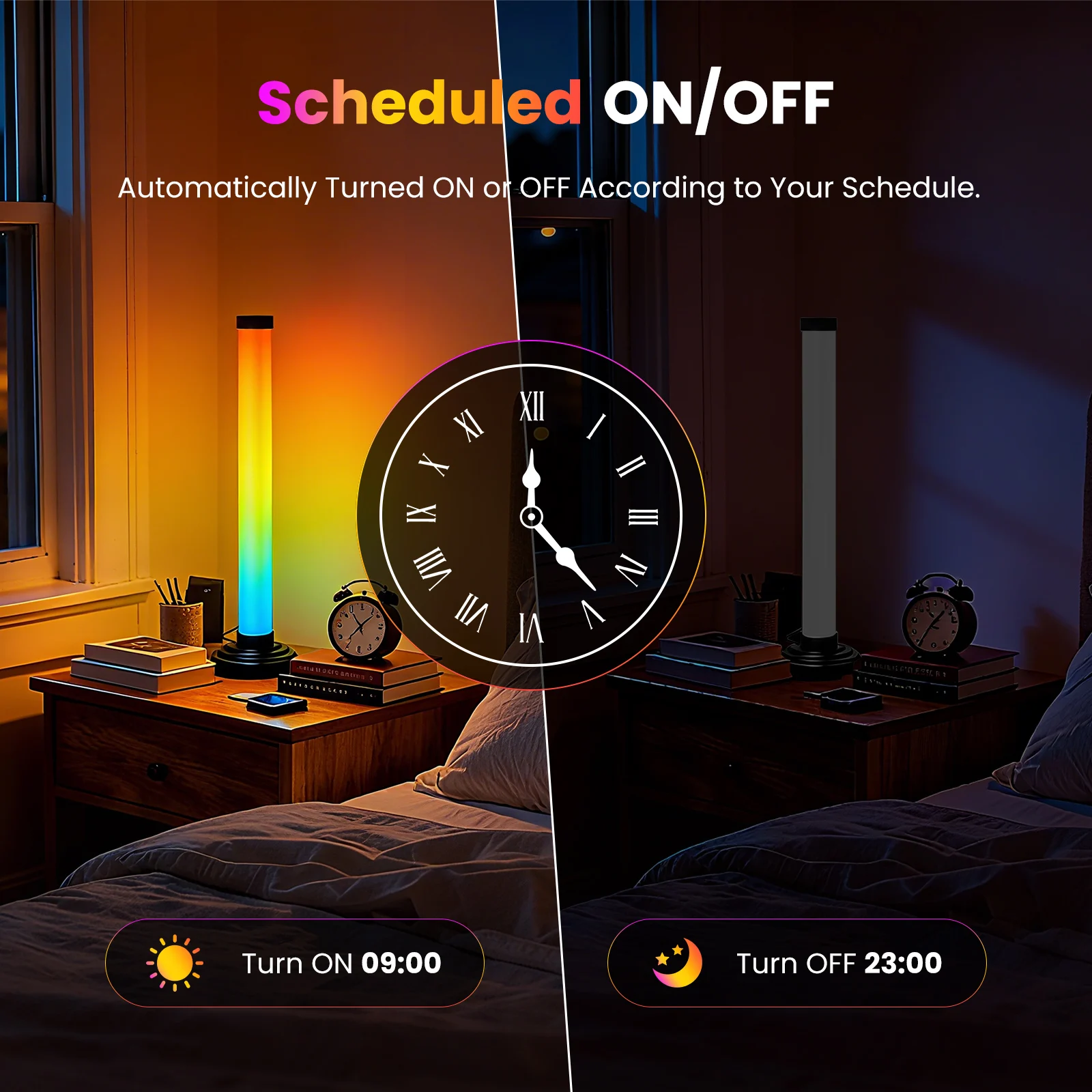 USB RGBIC عمود إضاءة LED ضوء الذكية بلوتوث الموسيقى الديناميكية مزامنة الإضاءة المحيطة الألعاب الكمبيوتر تلفزيون غرفة ديكور الموقت عن بعد باهتة مصباح بار