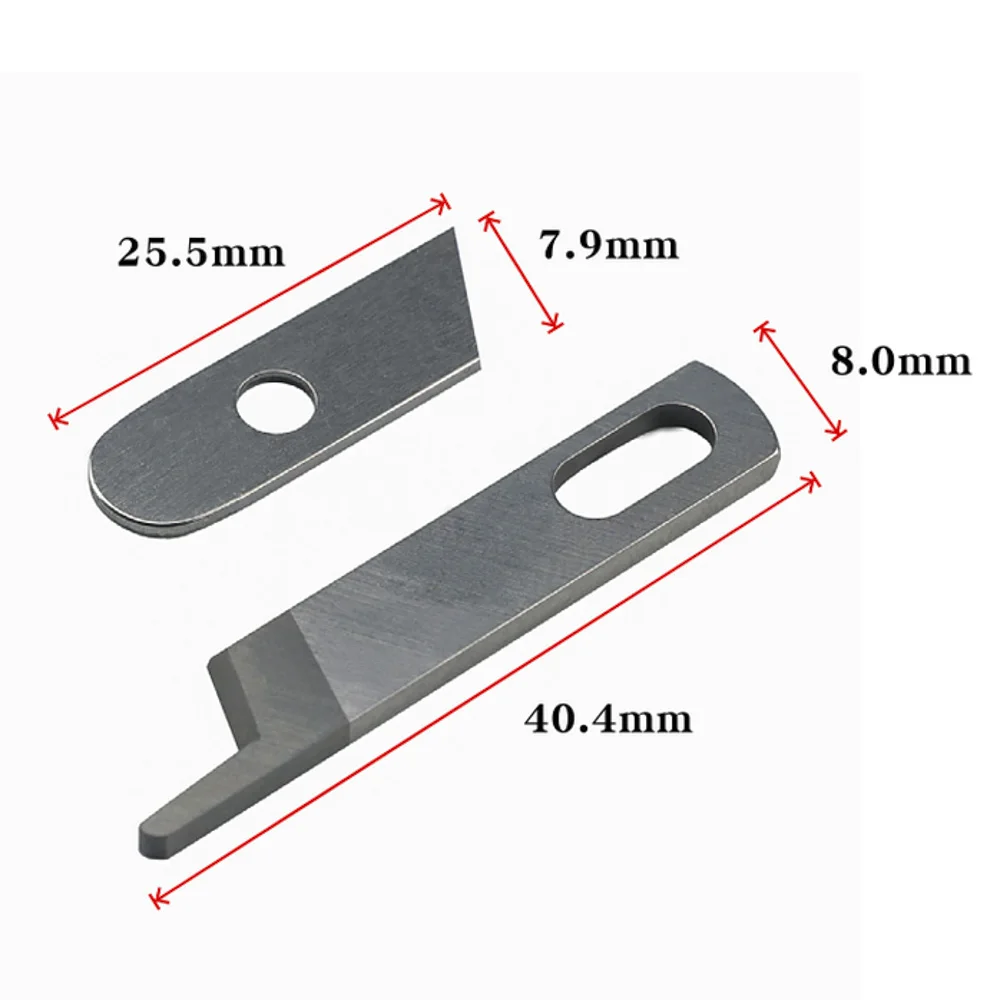 412585  550449 Upper + Lower Blade Fit Singer 14U Series, PFAFF 756, Viking S15 Serger Sewing Machine Knife (2 Sets)