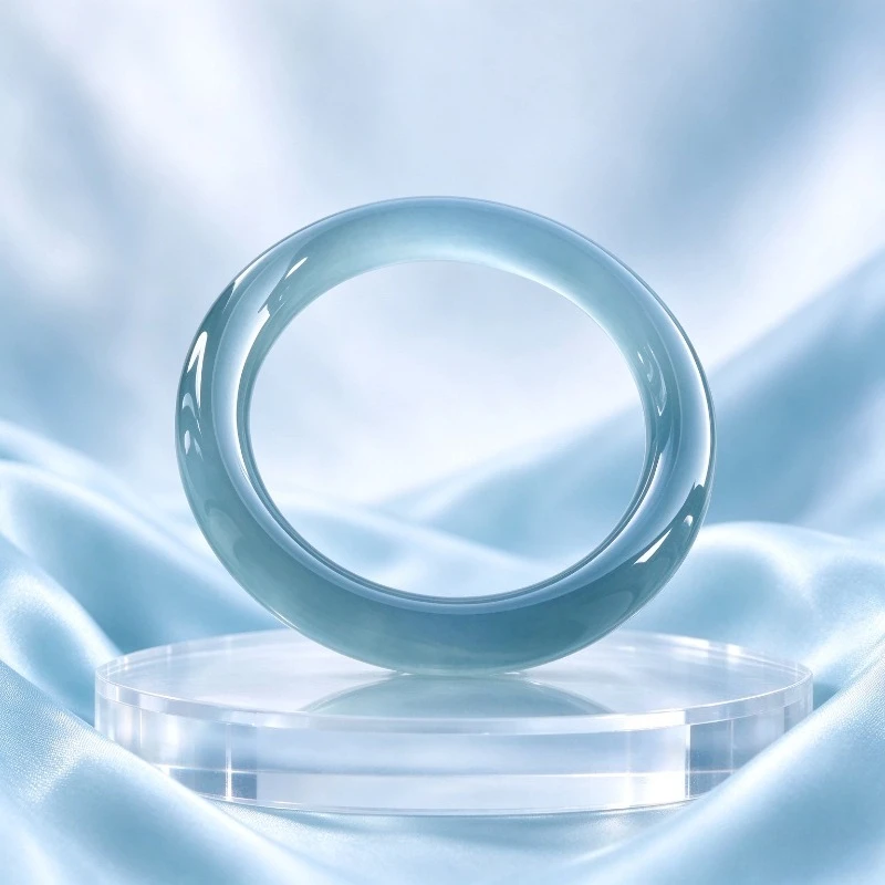 Natural High Ice Fresh Ice Blue Jade Bracelet, Fresh Trend