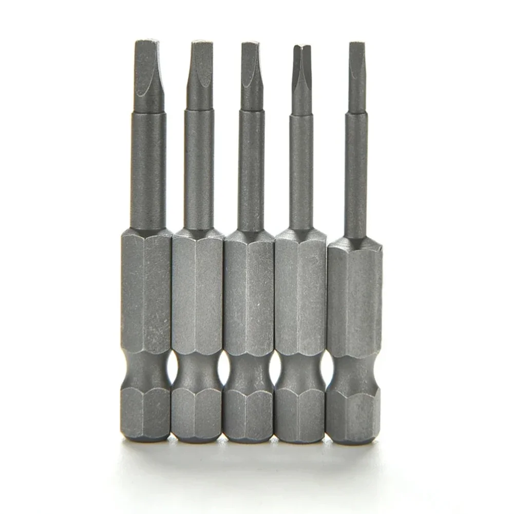 5Pcs 50mm Magnetic Triangle Head Screwdriver Bits 1/4