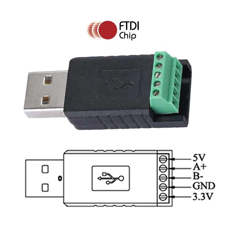 FTDI FT232RL USB to RS485 Serial Adapter Converter with Screw Terminals Support Window 7/8/10 Mac Linux