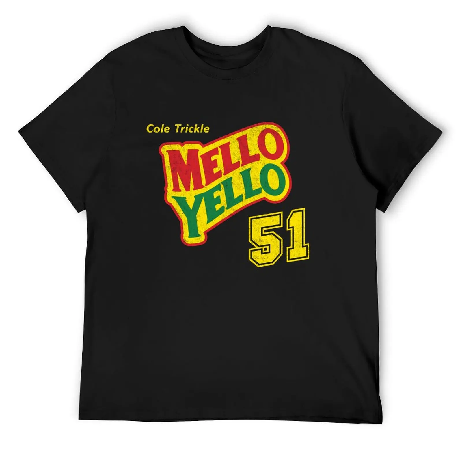 Mello Yello - Cole Trickle #51 - vintage logo T-Shirt korean fashion blanks oversized shirts graphic tee men