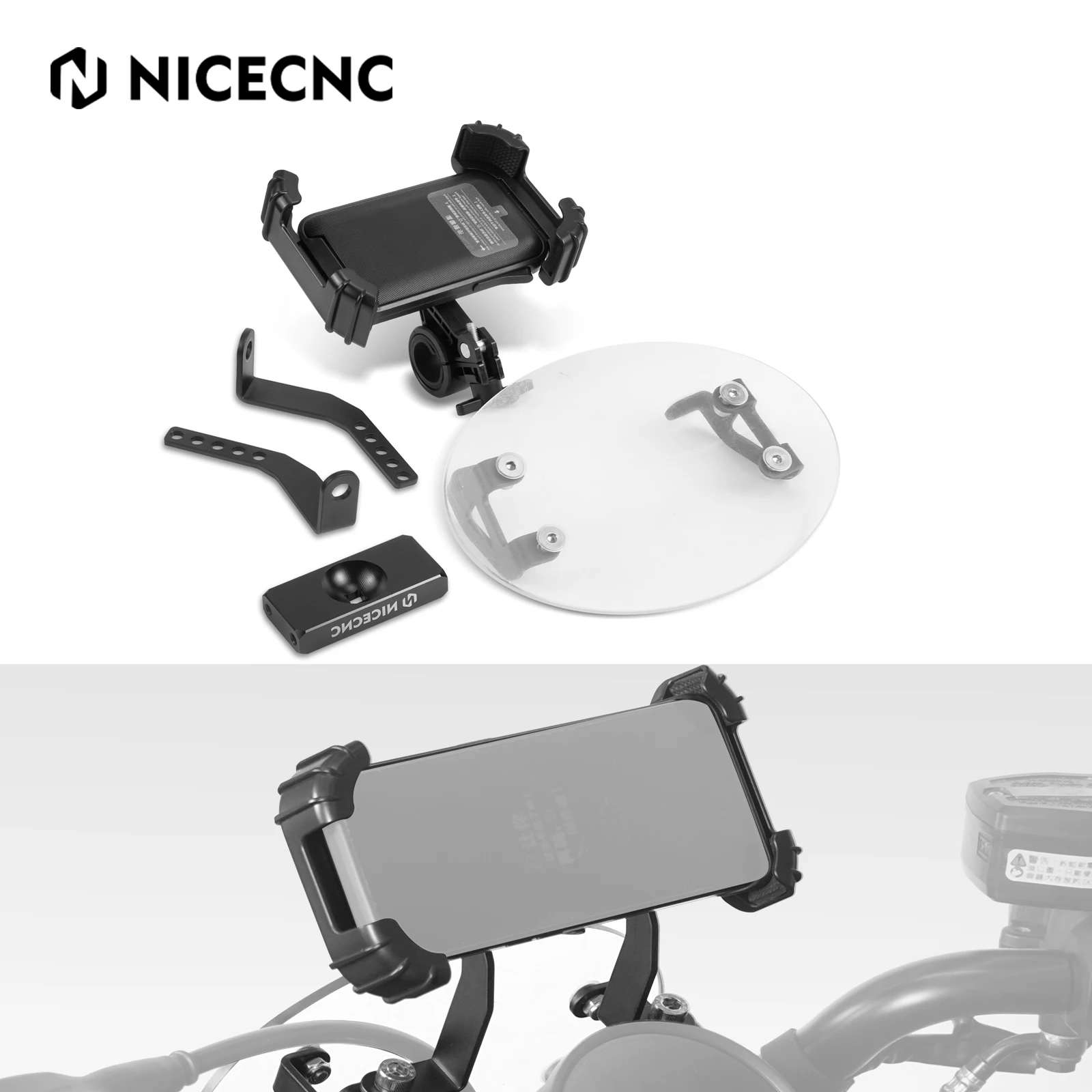 

For Harley Sportster S RH1250S 2021-2024 NICECNC Motorcycle Phone Holder Kit Sportster S RH 1250 S 2024 RH 1250 S 2023 2022 2021