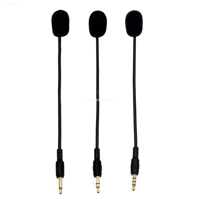 3.5mm Plug Noise Cancelling Microphone Bendable Mic Headphone Replacement Dropship