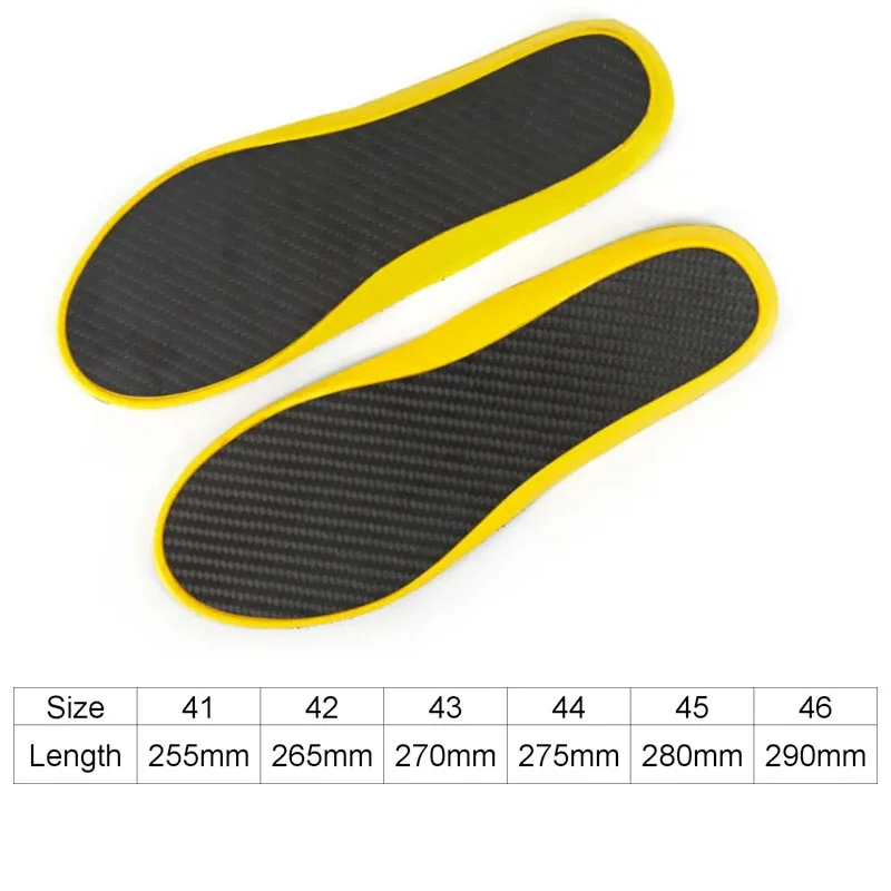 1Pair Carbon Fiber Insole Sports Insole Male Shoe-pad Female Orthotic Shoe Sneaker Insoles