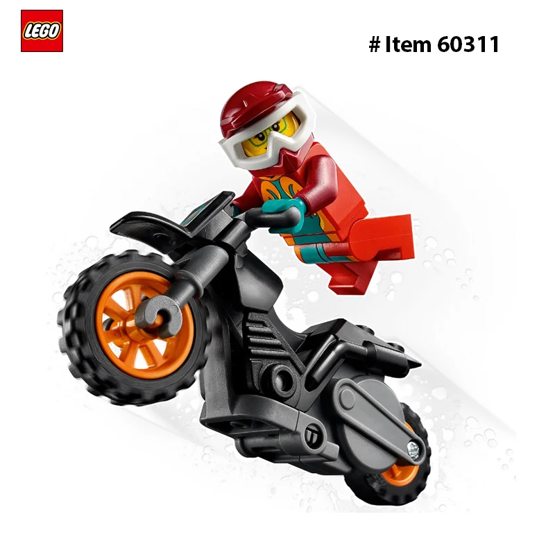 LEGO 60311 City Fire Stunt Bike  Building Kit，Fun, Cool Toy for Kids (11 Pieces)