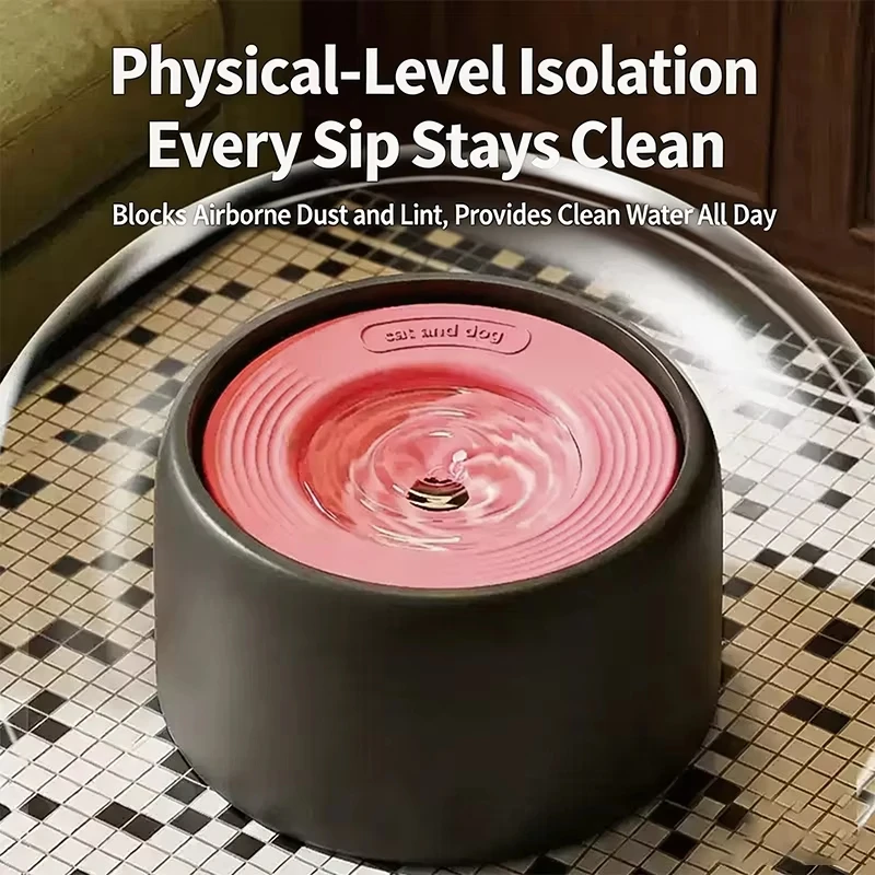1200ML Dog Floating Water Bowl Anti-Splash Suspended Drinking Basin Anti-Overturn Pet Water Feeder No Wet Mouth Water Cat Puppy