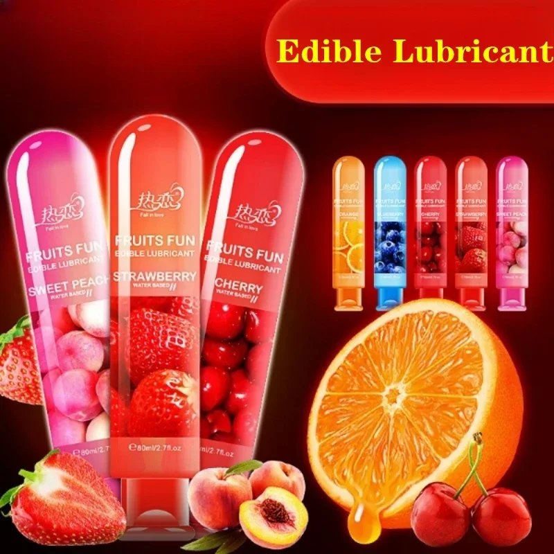 Lubricante comestible con sabor a fresa, lubricante Sexual a base de agua, Sexo Oral, Anal, masturbación, Vagina, orgasmo, Gel