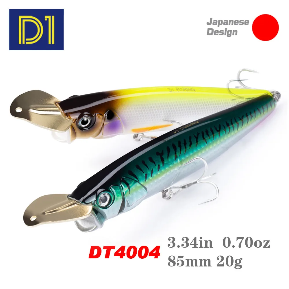 

D1 3PCS Metal Lips Popper Fishing Lure 150mm/77g 65mm/12g Sinking Riser Hard Fake Bait Artificial Wobblers For Bass Rike Tackle