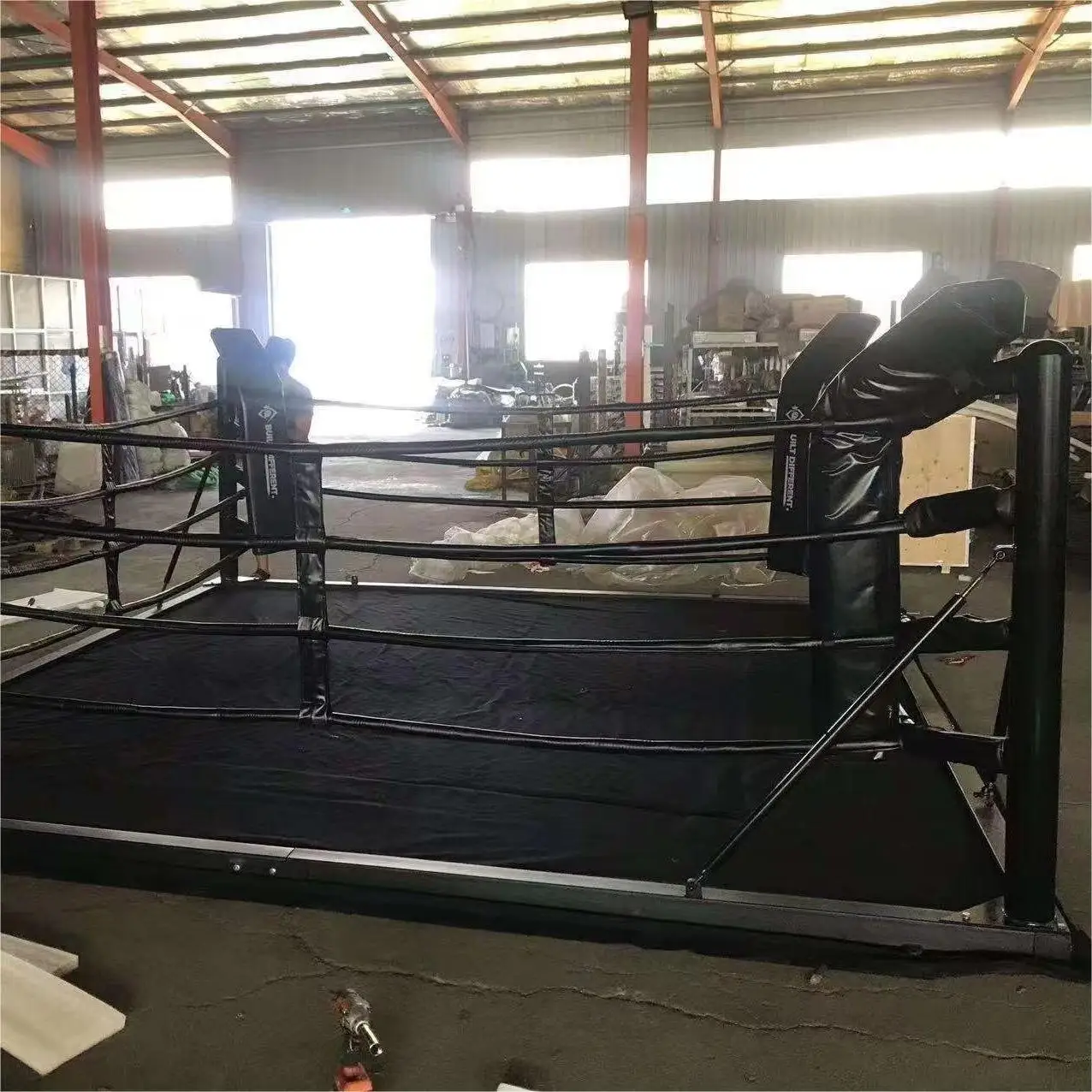 -MMA09 Floor Level/stage Boxing Ring Training Raised Boxing MMA Cage OEM Customized