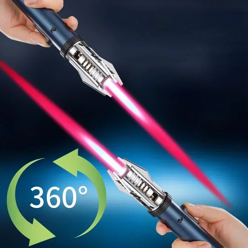 2024 Planet Lightsaber Butane Gas Lighter 360° Use Metal Outdoor Windproof Turbine Torch Jet Lighter Gun BBQ Welding Cigar Tool