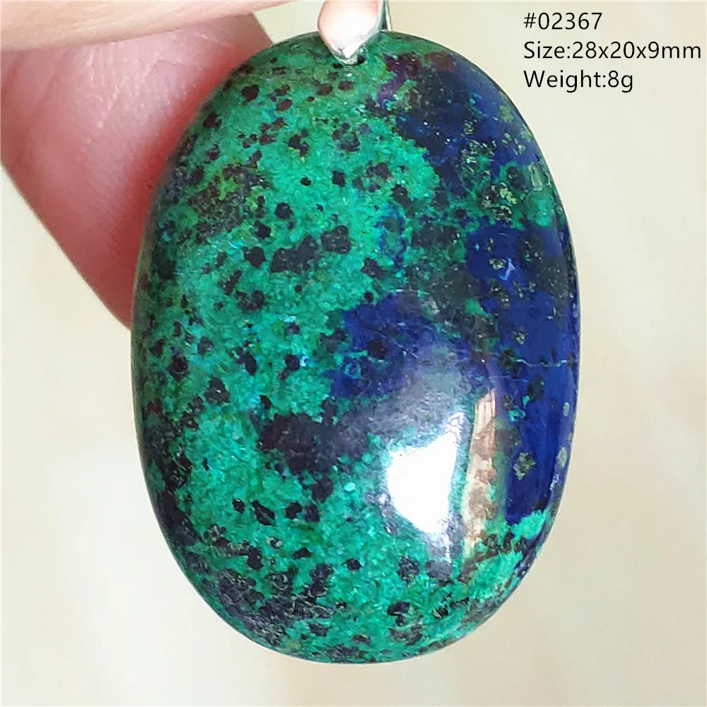 

Natural Blue Azulite Malachite Lapis Lazuli Pendant Women Men Beads Water Drop Crystal Healing Necklace AAAAA