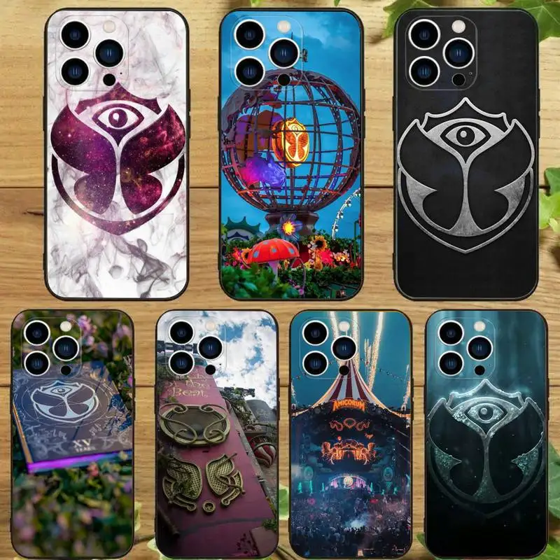 Music Festival Tomorrowlands Phone Case For iPhone 15 14 13 12 11 Pro Max Xs Xr X 7 8 Plus 12 13 Mini Silicone Black Cover