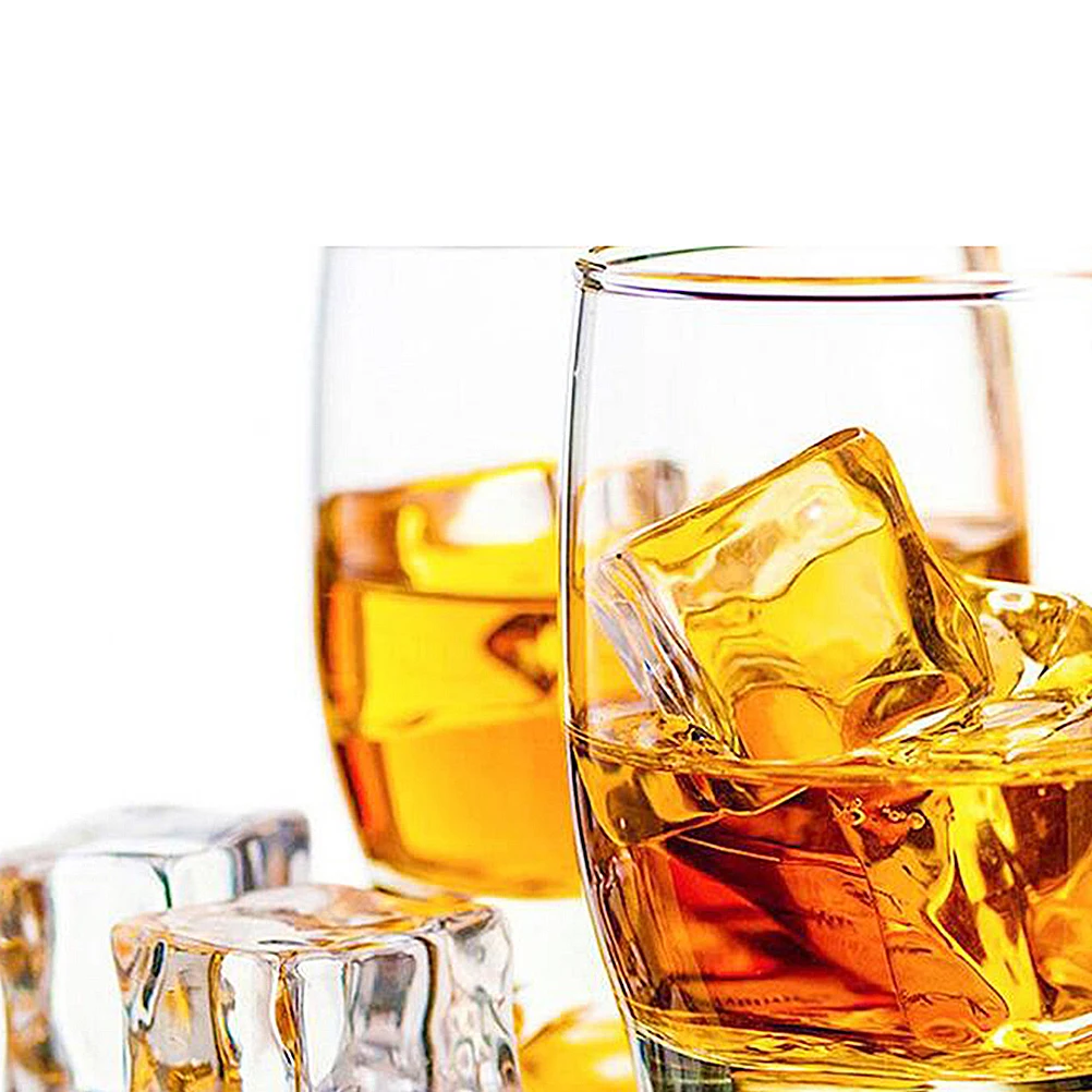 

150 PCS Simulated Ice Reusable Cubes Artificial Clear Fake Vase Fillers Acrylic