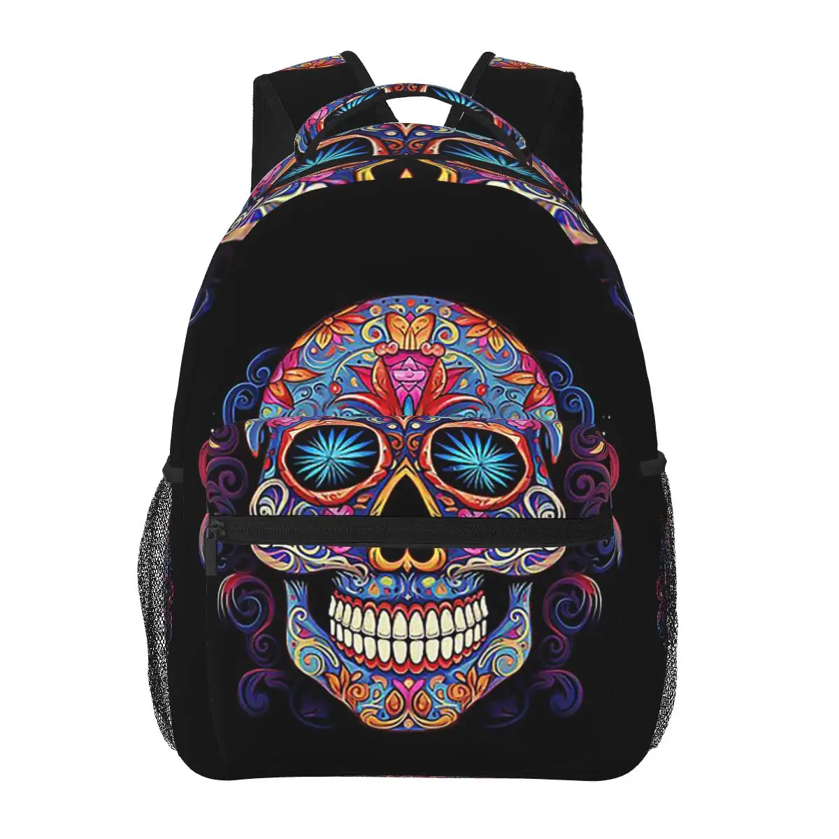 Mexican Sugar Skull Day Of The Dead Sugar Skull Backpacks Boys Girls Bookbag Children School Bags Kids Rucksack Shoulder Bag