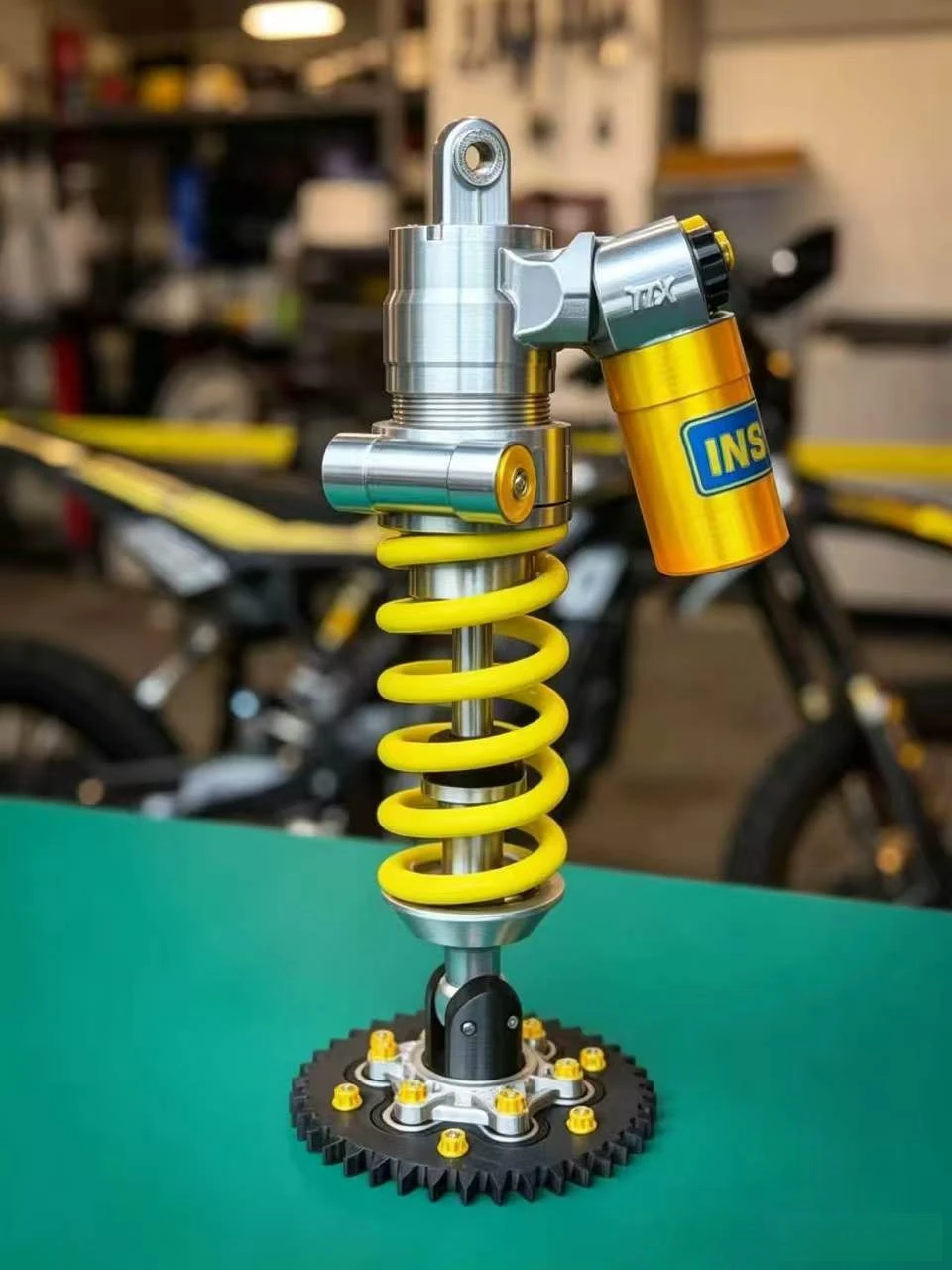 OHLINS Motorcycle Shock Absorber Lamp DIY Cool Ambient Lighting Car Interior Decor Accessories Ornaments