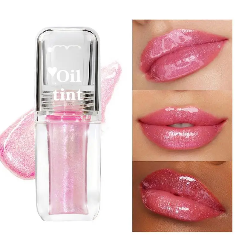 Moisturizing Lip Balm Mirror Water Lip Glaze ยาวนานกันน้ําคริสตัลเจลลี่น้ํามัน Lip Tint Non-stick Cup Lip Glow Oil Care