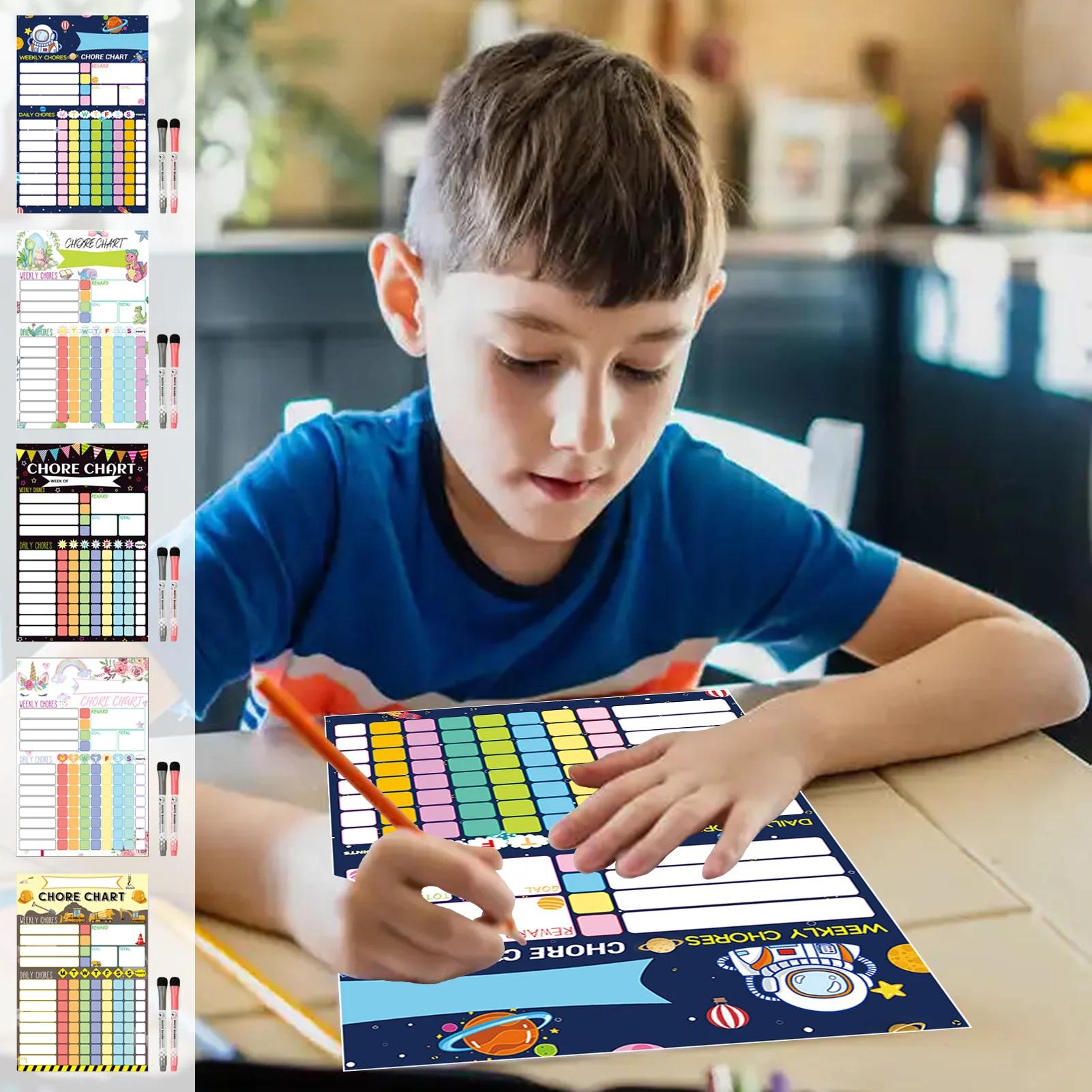 Magnetic Chore Chart Magnetik Dry Erase Chore Chart Set Magnetik Dry Erase Board Reward Chart untuk Balita Anak-anak Remaja Dewasa